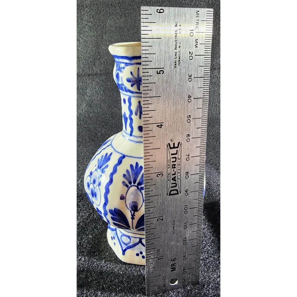 Beautiful Vintage ~ DELFT Vase ~ Hand Painted - De Delftse Pauw Factory, Mold 63